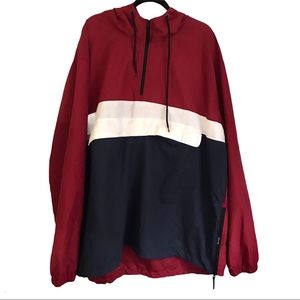 4XL pullover red white blue windbreaker hoodie